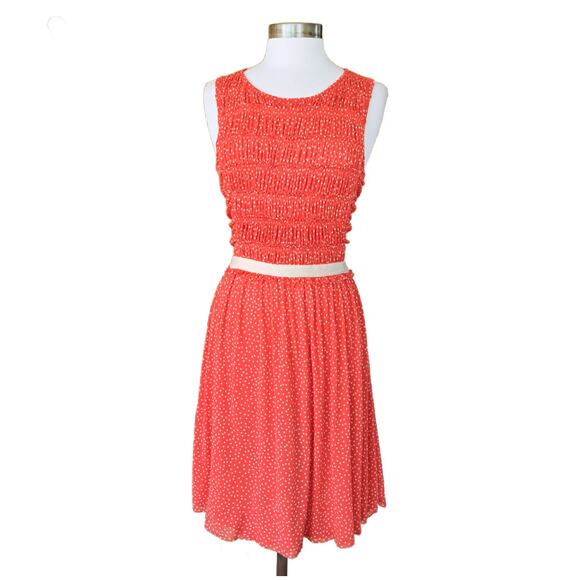 Anthropologie Postcard Retro Poppy Polka Dot Dress Size Small - Picture 2 of 11